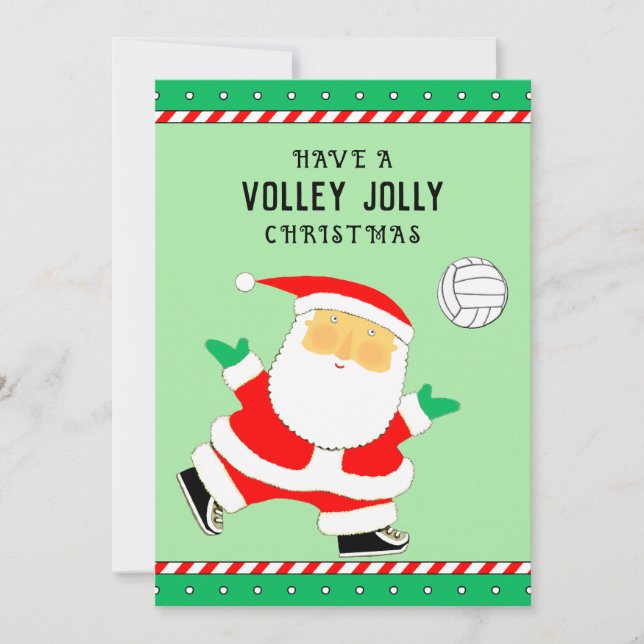 Volleyball Christmas Holiday Card (Front)