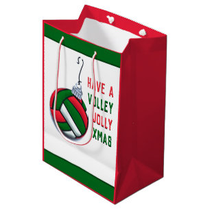 Volleyball Christmas Holiday Gift Medium Gift Bag