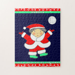 Volleyball Christmas Holiday Jigsaw Puzzle