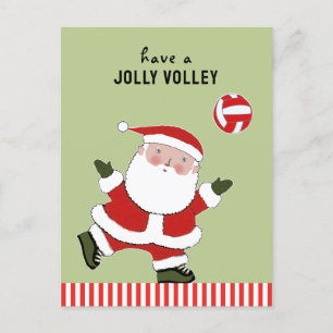 Volleyball Christmas Holiday Postcard