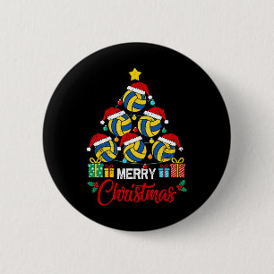 Volleyball Christmas Tree Lights Volleyball Player 6 Cm Round Badge