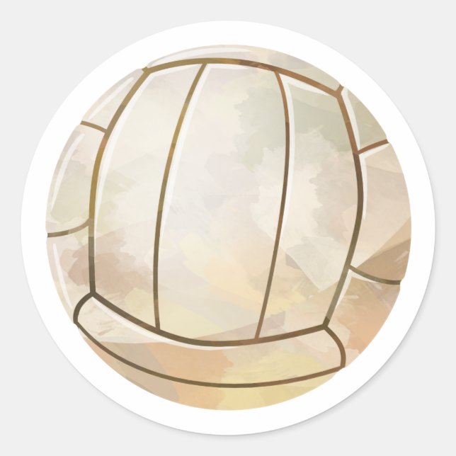 Volleyball Classic Round Sticker (Front)