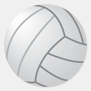 Volleyball Classic Round Sticker