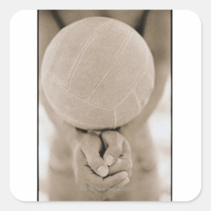Volleyball Close-Up Square Sticker