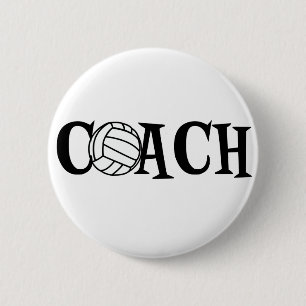 Volleyball Coach 6 Cm Round Badge