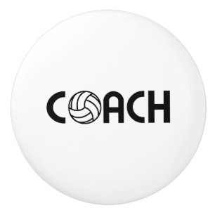 Volleyball Coach Ceramic Knob