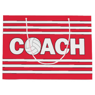 Volleyball Coach Custom Colour Sports Team Party Large Gift Bag