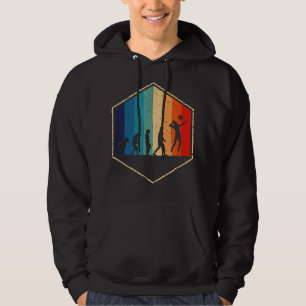 Volleyball Coach Gift Retro Vintage Gift Evolution Hoodie