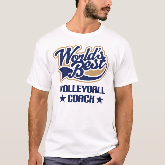 Volleyball Coach Gift (Worlds Best) T-Shirt (Front)