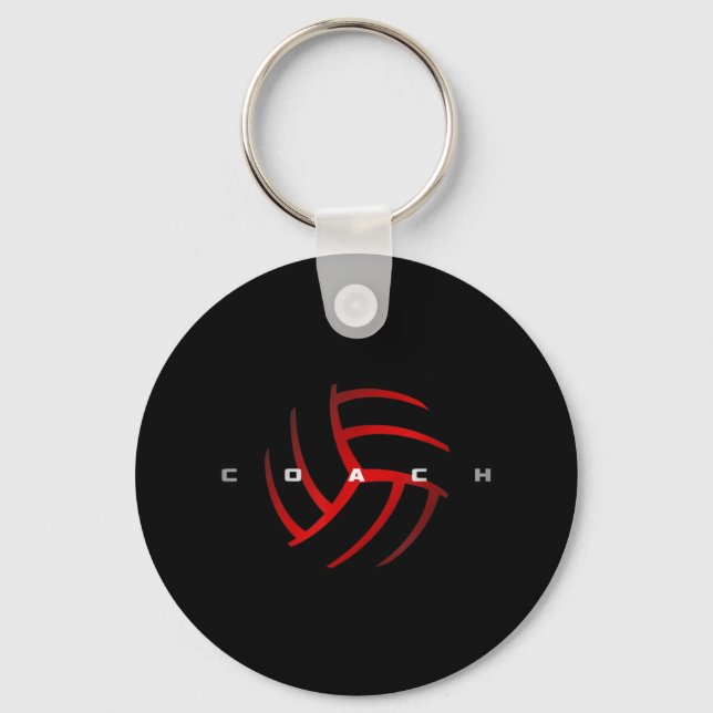 Volleyball Coach  Key Ring (Front)