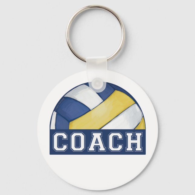 Volleyball Coach Key Ring (Front)