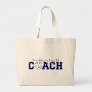 Volleyball Coach Large Tote Bag