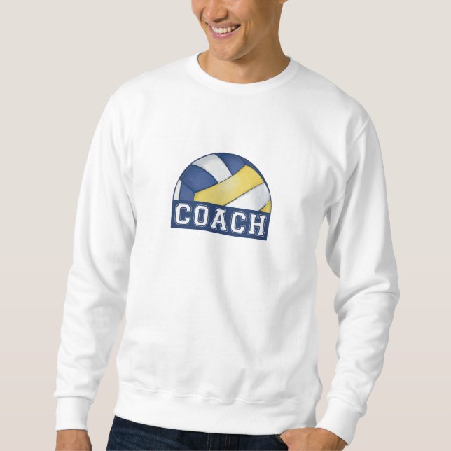 Volleyball Coach Men's Basic Sweatshirt (Front)