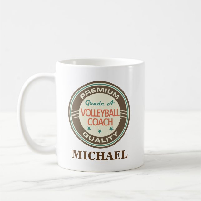 Volleyball Coach Personalised Office Mug Gift (Left)