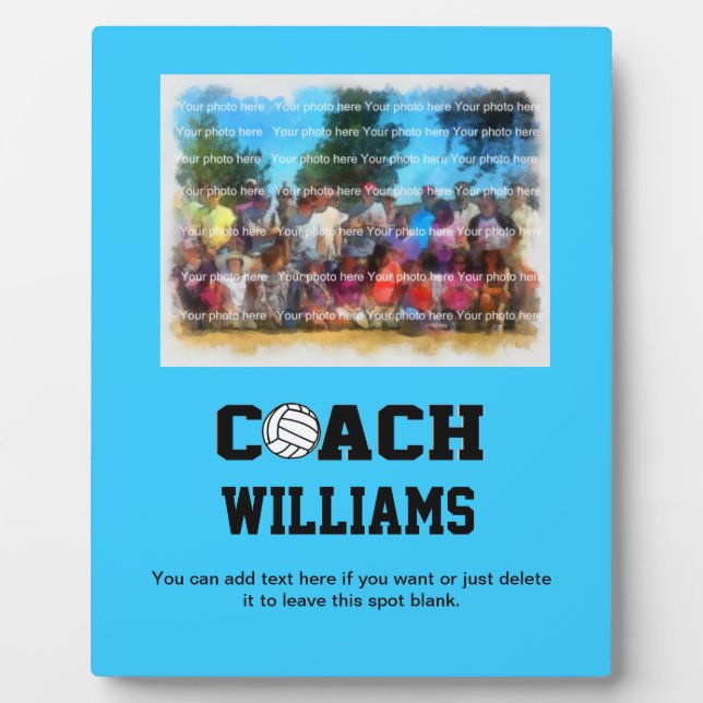 Volleyball Coach - Personalised Plaque (Front)