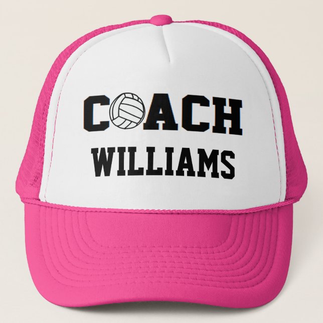 Volleyball Coach - Personalised Trucker Hat (Front)