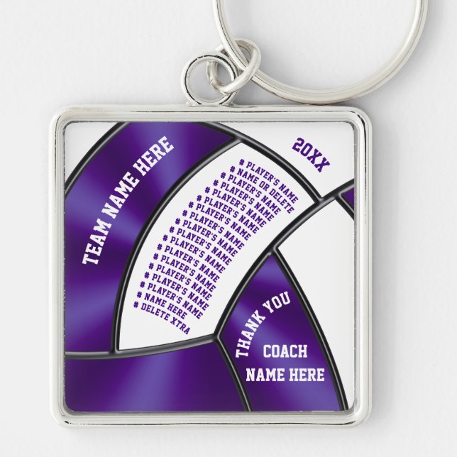 Volleyball Coach Personalised Volleyball Keychains (Front)