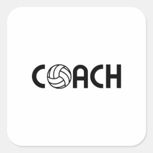 Volleyball Coach Square Sticker