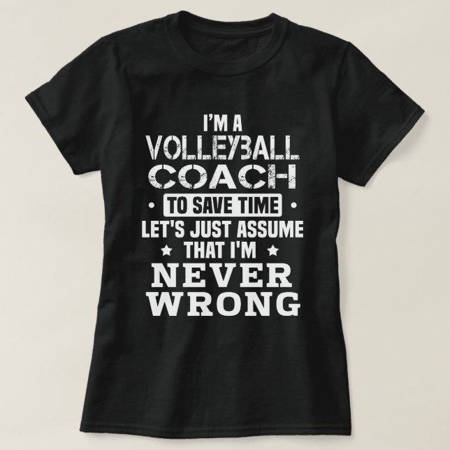 Volleyball Coach T-Shirt (Design Front)
