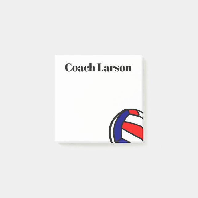 Volleyball coach thank you gift sticky notes! post-it notes (Front)