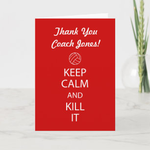 Volleyball Coach Thank You Note Card