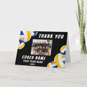Volleyball Coach Thank You Personalised Team Photo Card