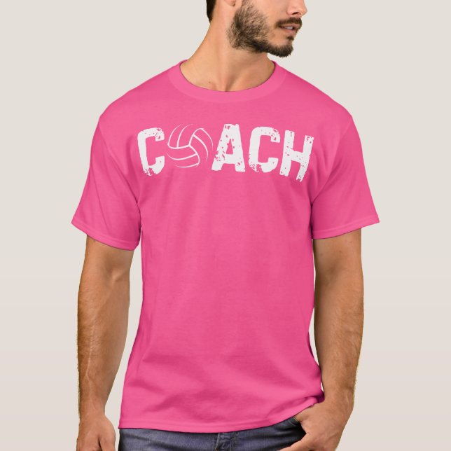 Volleyball Coach Trainer Coaching Funny T-Shirt (Front)