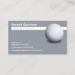Volleyball Coach Trainer Practice Lessons Business Card