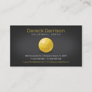 Volleyball Coach Trainer Practice Lessons Business Card
