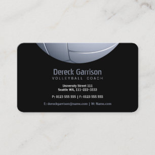 Volleyball Coach Trainer Practice Lessons Business Card