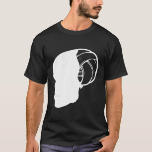 Volleyball Coach   With White Skull And Volleyball T-Shirt