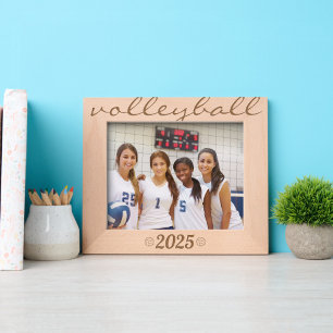 Volleyball custom year minimalist etched frames
