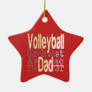 Volleyball Dad Extraordinaire Ceramic Tree Decoration