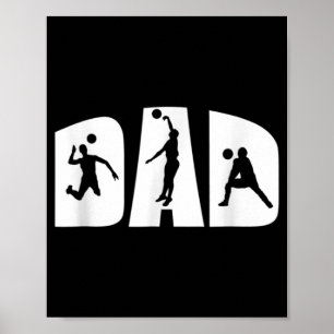 Volleyball Dad Father Beach Volleyball Player Fath Poster