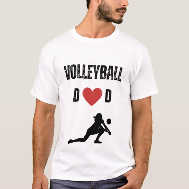 Volleyball Dad (Female Athlete) T-Shirt (Front)
