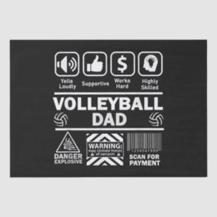 Volleyball Dad Funny Contents of Sports Father Tissue Paper
