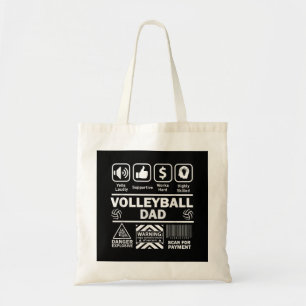 Volleyball Dad Funny Contents of Sports Father Tote Bag