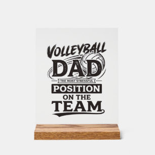 Volleyball Dad Funny Vintage Team Position Shirt_1 Acrylic Sign