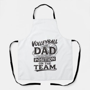 Volleyball Dad Funny Vintage Team Position Shirt_1 Apron