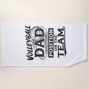 Volleyball Dad Funny Vintage Team Position Shirt_1 Beach Towel