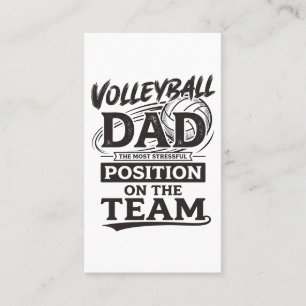 Volleyball Dad Funny Vintage Team Position Shirt_1 Business Card