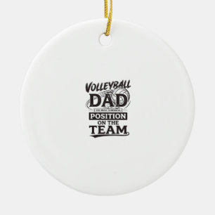 Volleyball Dad Funny Vintage Team Position Shirt_1 Ceramic Tree Decoration