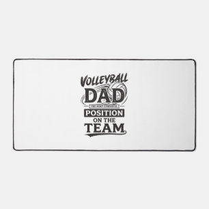 Volleyball Dad Funny Vintage Team Position Shirt_1 Desk Mat