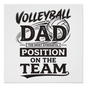 Volleyball Dad Funny Vintage Team Position Shirt_1 Poster