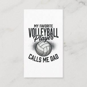 Volleyball Dad My Favourite Player Calls Me Dad De Business Card