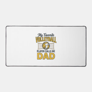 Volleyball Dad My Favourite Player Calls Me Dad De Desk Mat