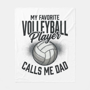 Volleyball Dad My Favourite Player Calls Me Dad De Fleece Blanket