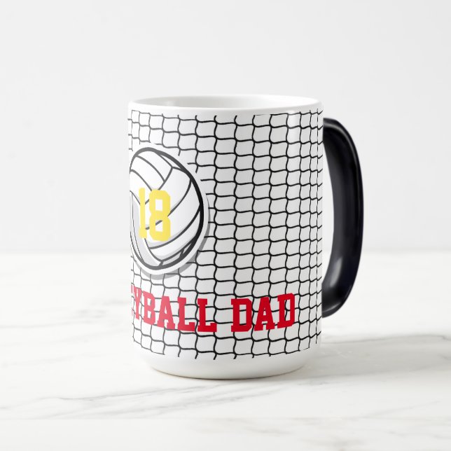 VOLLEYBALL DAD Net Player NUMBER Ball Sports Fun Magic Mug (Front Right)