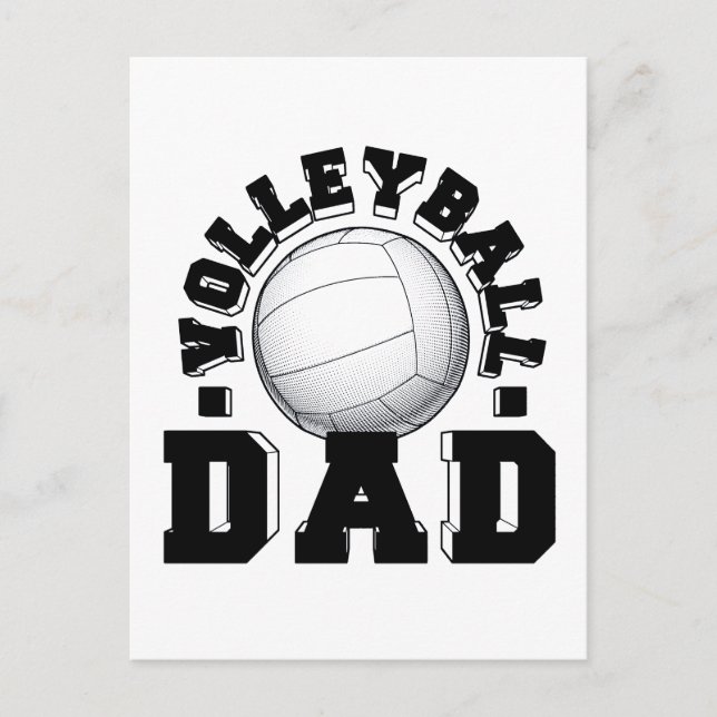 Volleyball Dad Old School Gift Ideas Postcard (Front)