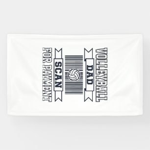 Volleyball Dad Scan for Payment Funny Shirt Design Banner